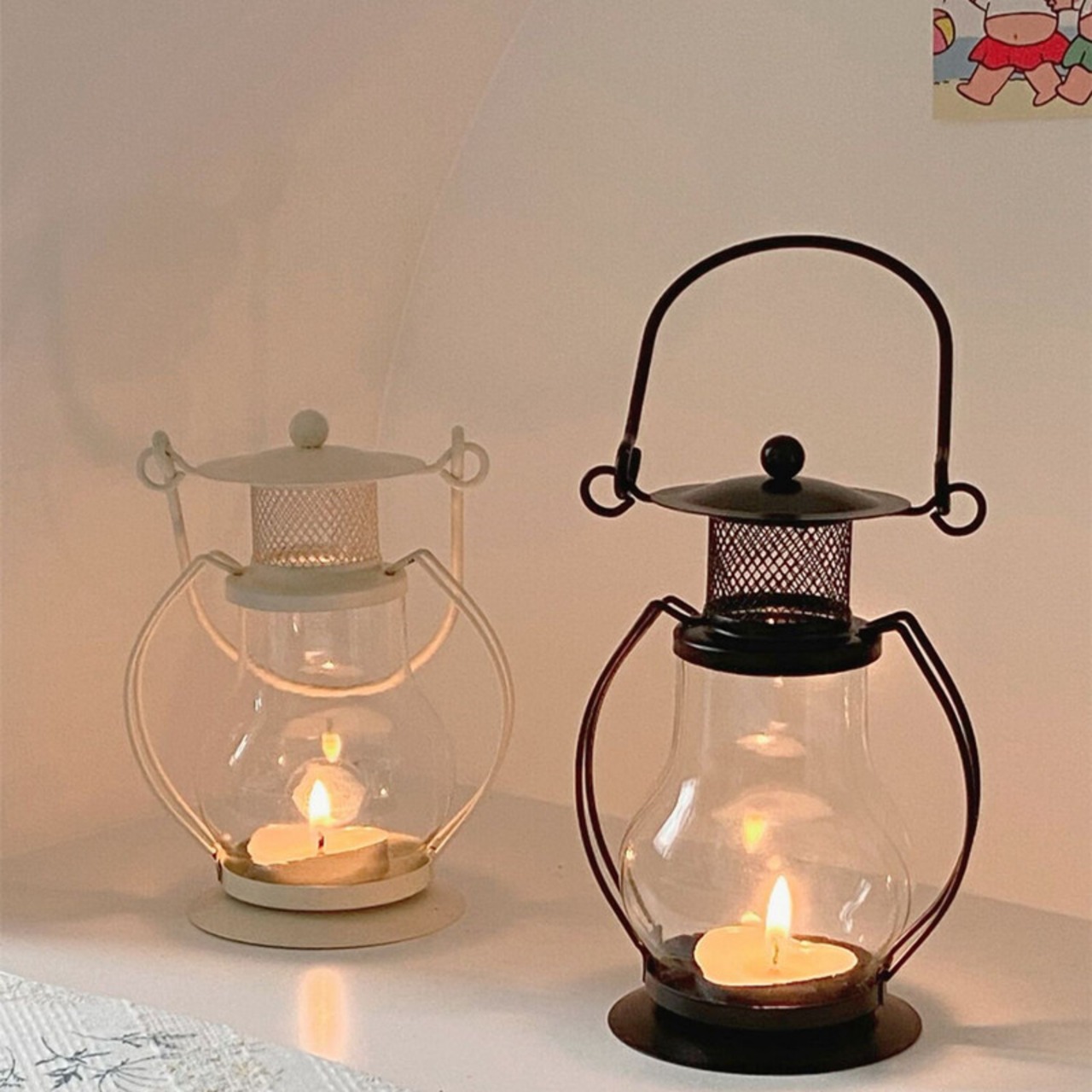 ランプ レトロ キャンドル ホルダー ろうそく ローソク 燭台