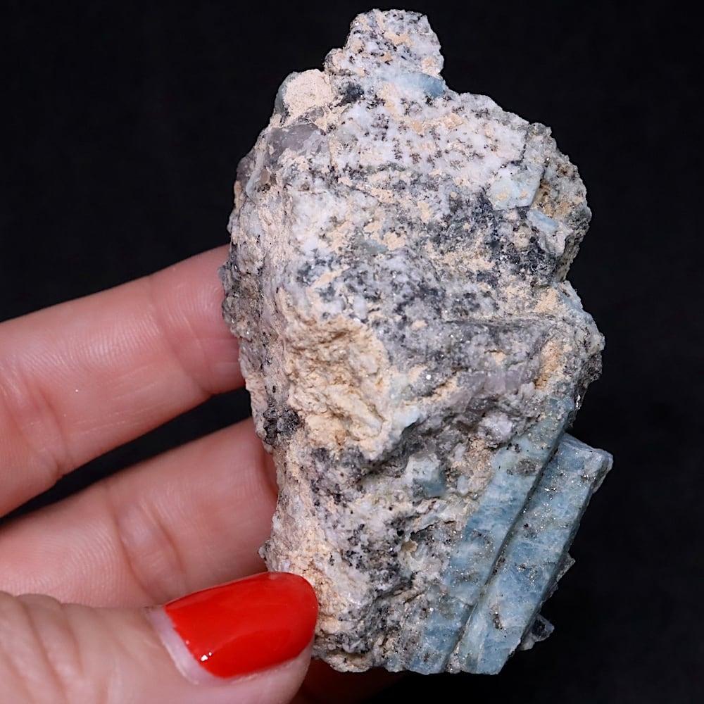 自主採掘！アクアマリン カリフォルニア産 51g 原石 AQ194 鉱物 原石