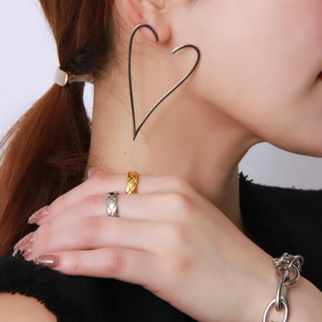 Largeハートピアス | BIJOUX+RAVI 【ビジュープラスラヴィ】アクセサリー