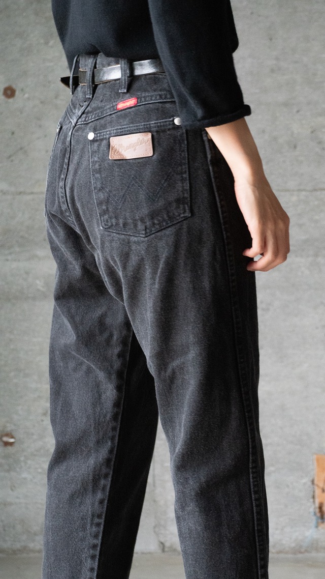 "Wrangler" 1990s Black denim cut-off pants