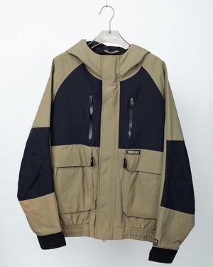 2-tone design water proof nylon hoodie jacket