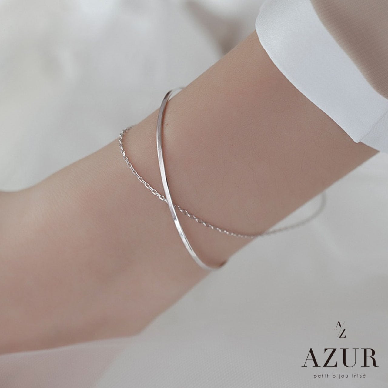 ツインクロスチェーンブレスレット | AZUR Tokyo（アズールトーキョー）