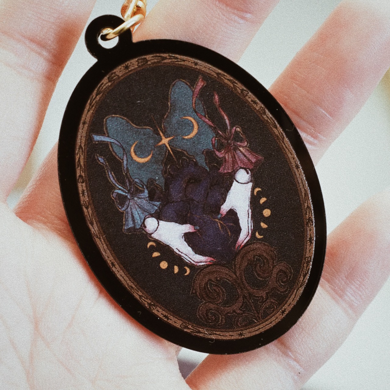 Heart of a spherical doll  acrylic key ring