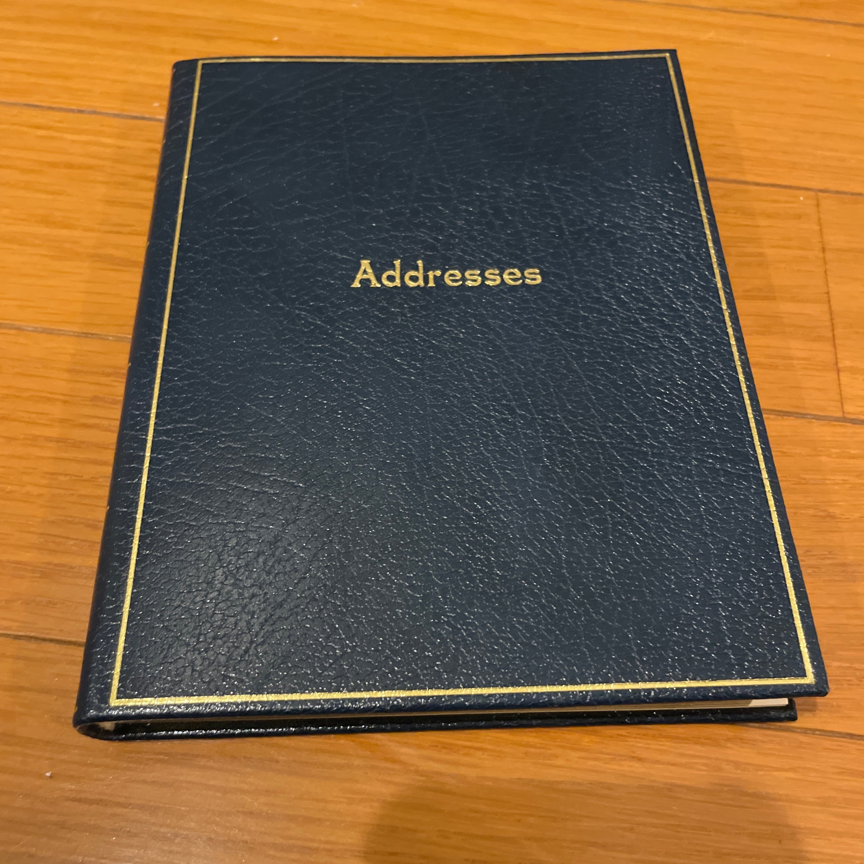 Smythson London Addresses アドレス帳 ネイビー 本革 | Honey Antique
