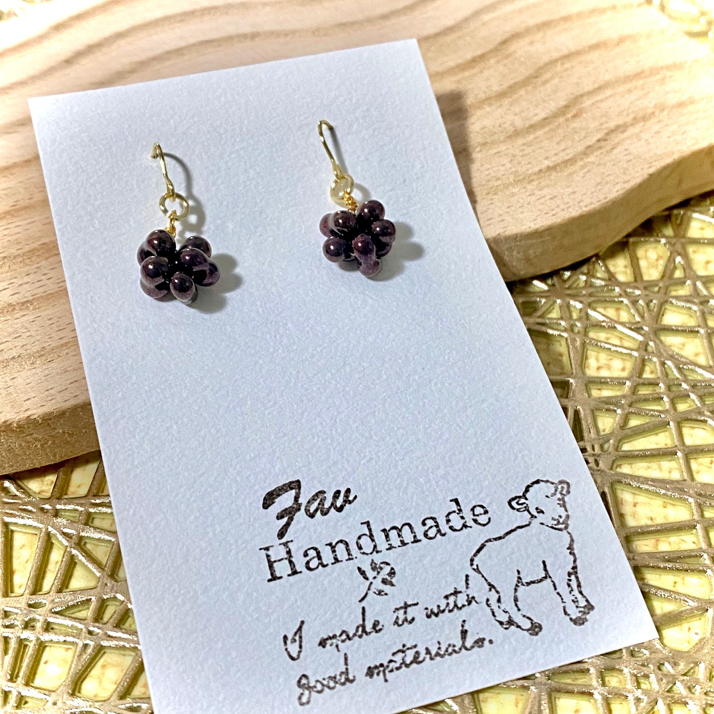 ファルファーレ シンプル チョコ ピアス・イヤリング | Fav handmade