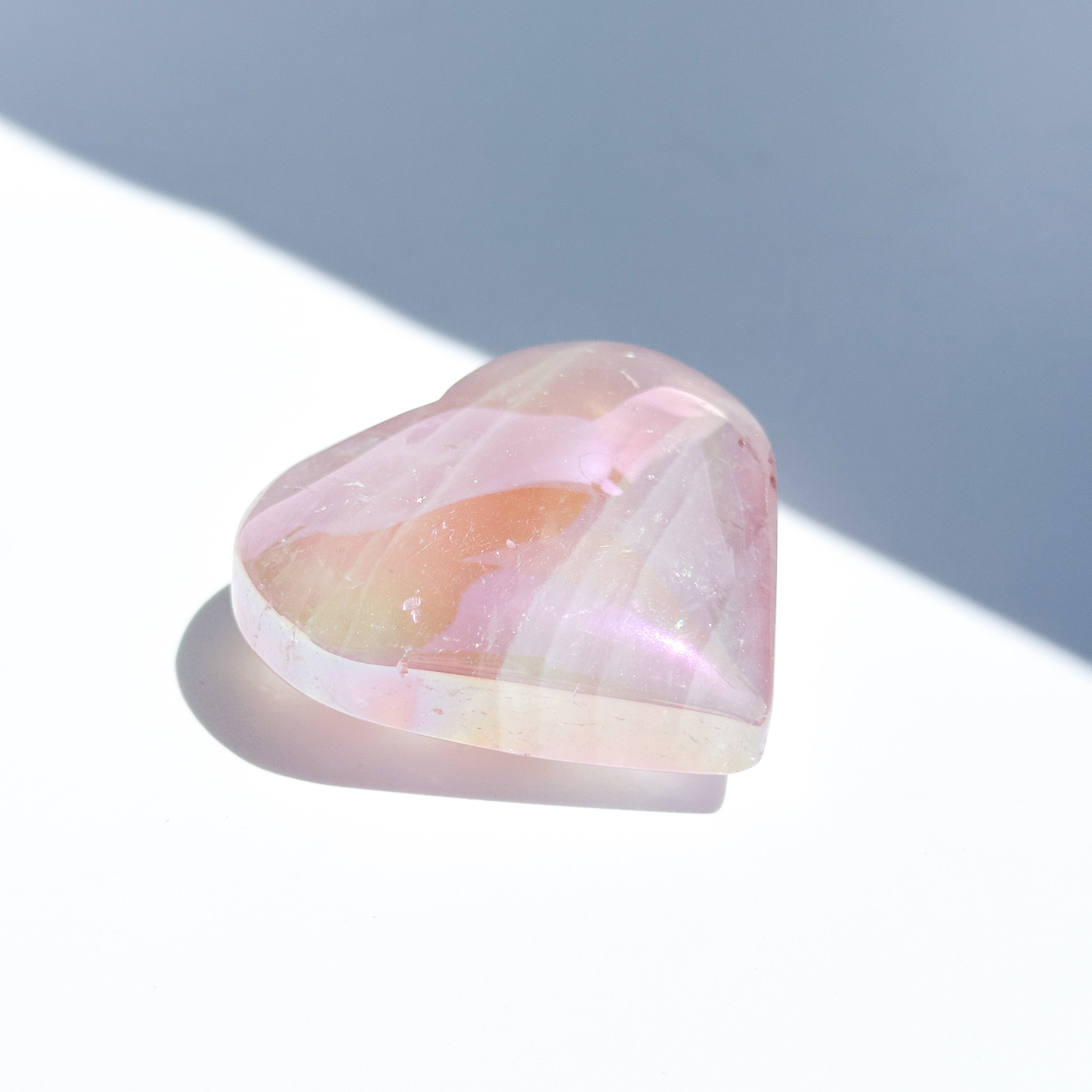 ♡エンジェルオーラローズクォーツ ハート86♡ Angel Aura Rose Quartz
