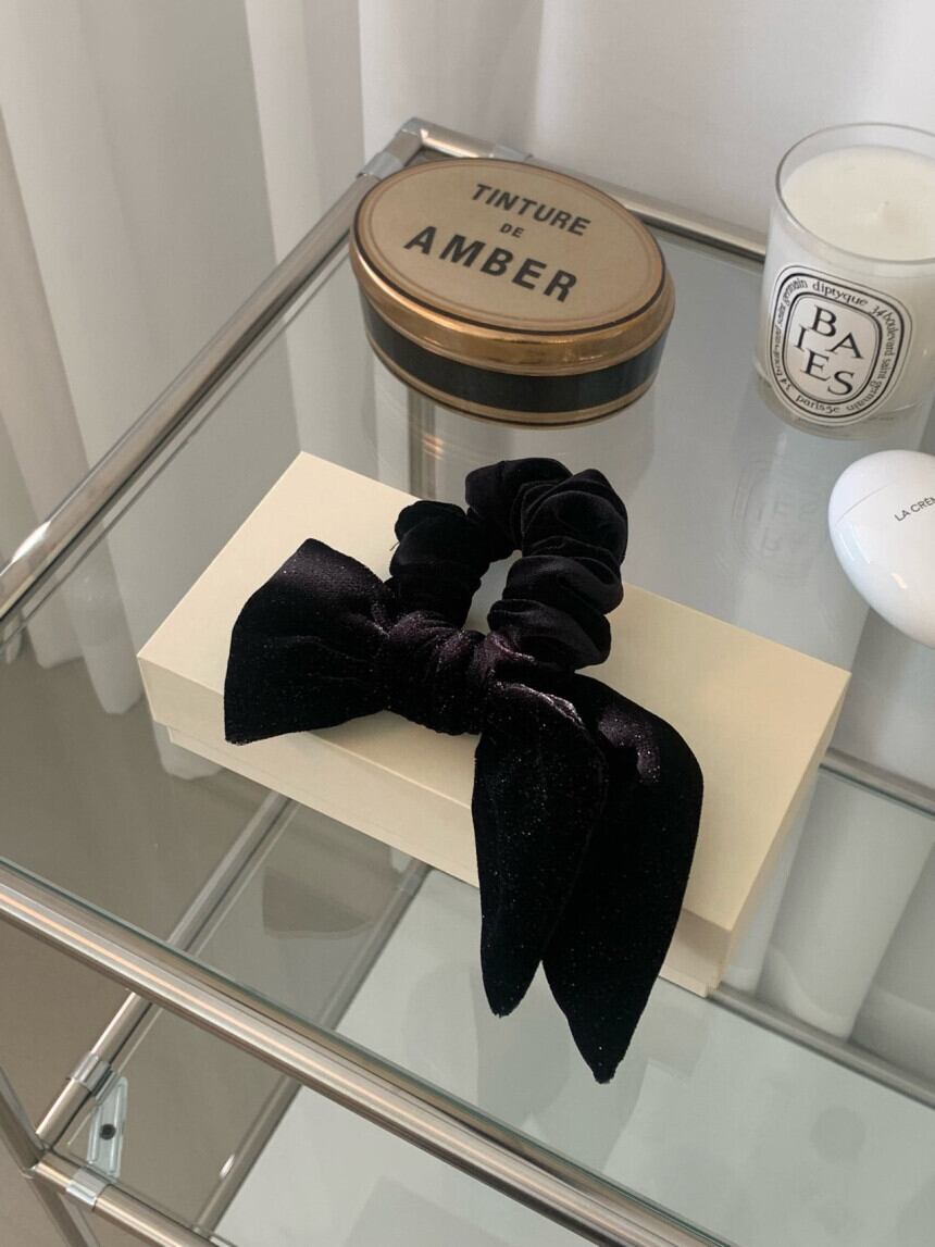 韓国発【TATIANA】Merry Velvet Ribbon Hair Scrunchie☆追跡付 期間限定SALE価格】velvet ribbon hair scrunchie【 8color