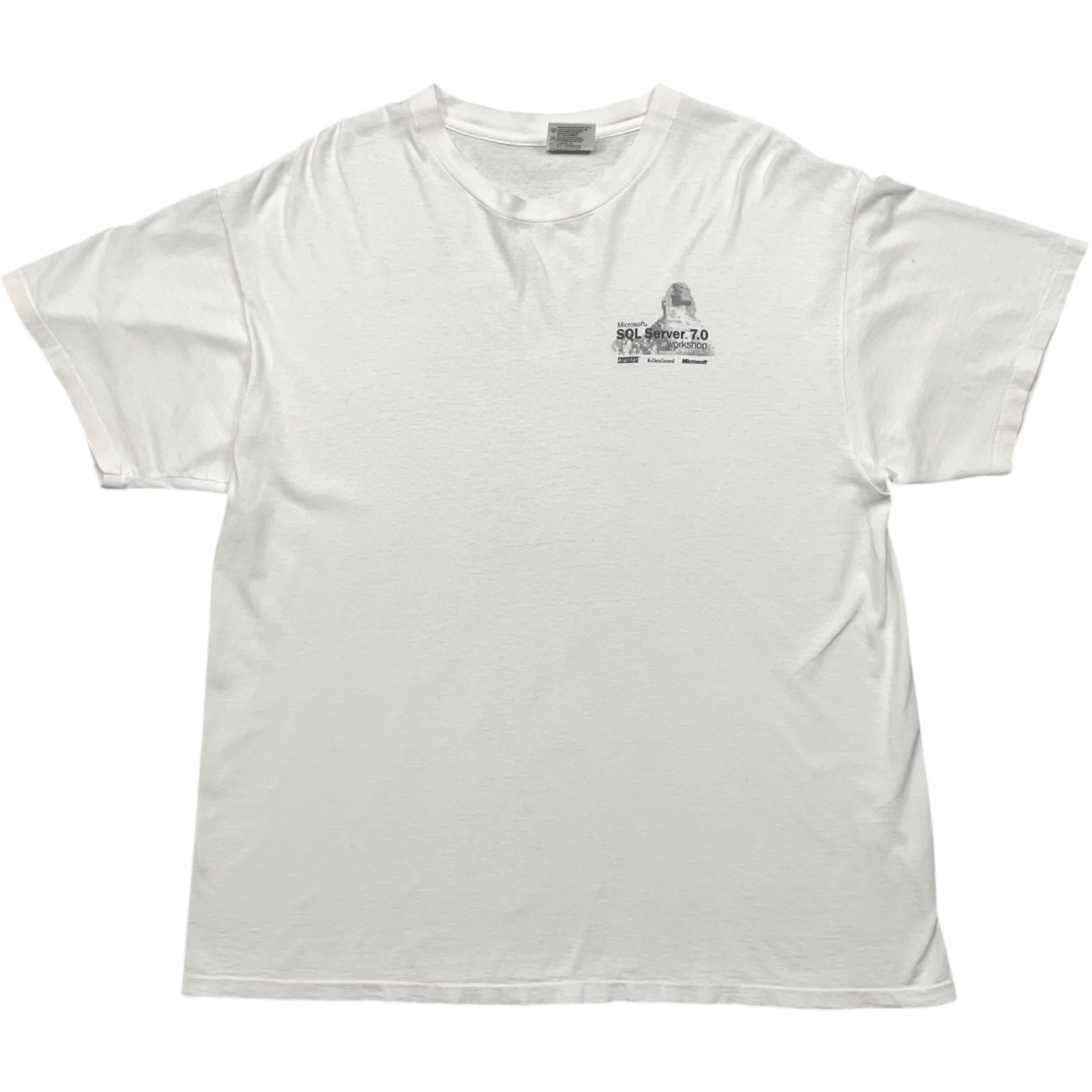 《XL》 ONEITA オニータ Tシャツ Microsoft マイクロソフト プリント ホワイト 90年代 vintage no.7420