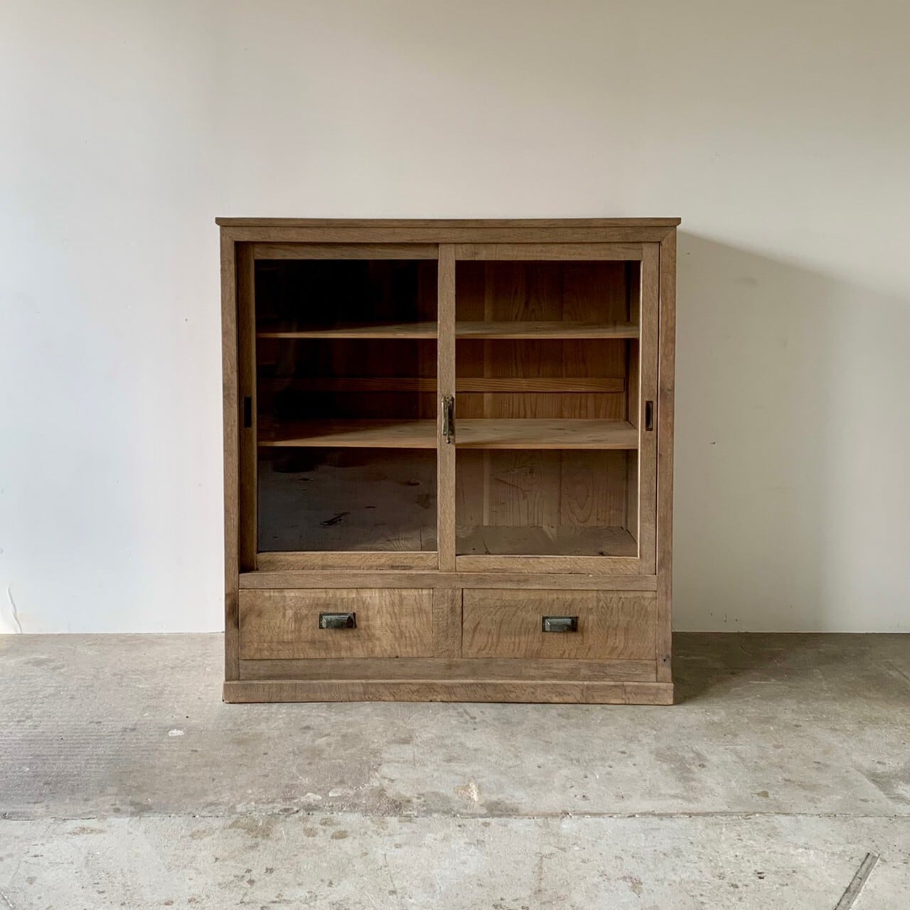 キャビネットチェスト　ガラスケース　古家具　0632