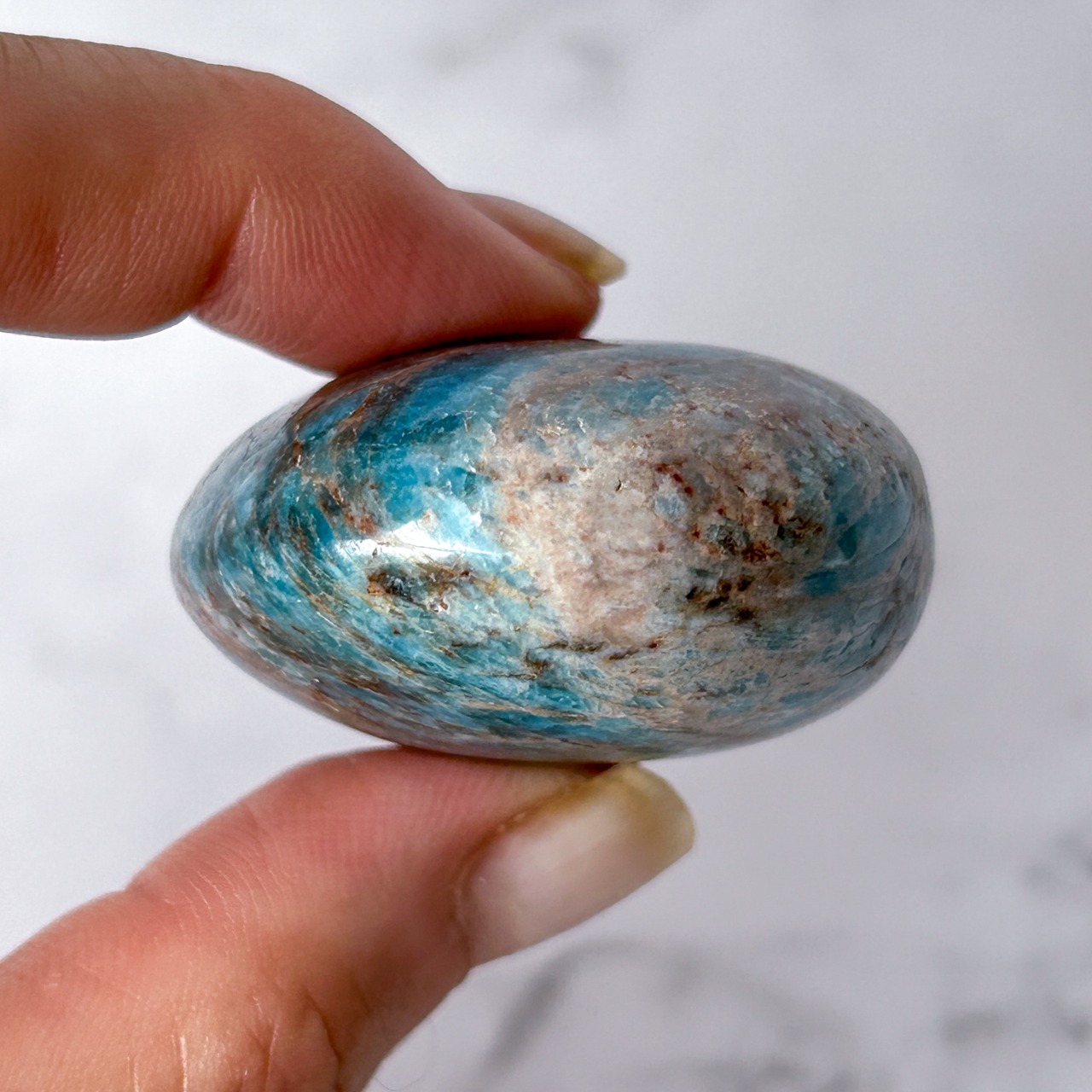 ブルーアパタイト パームストーン_A