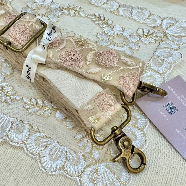 【長さ調整可能！】インド刺繍リボン ショルダー(B79-10)4