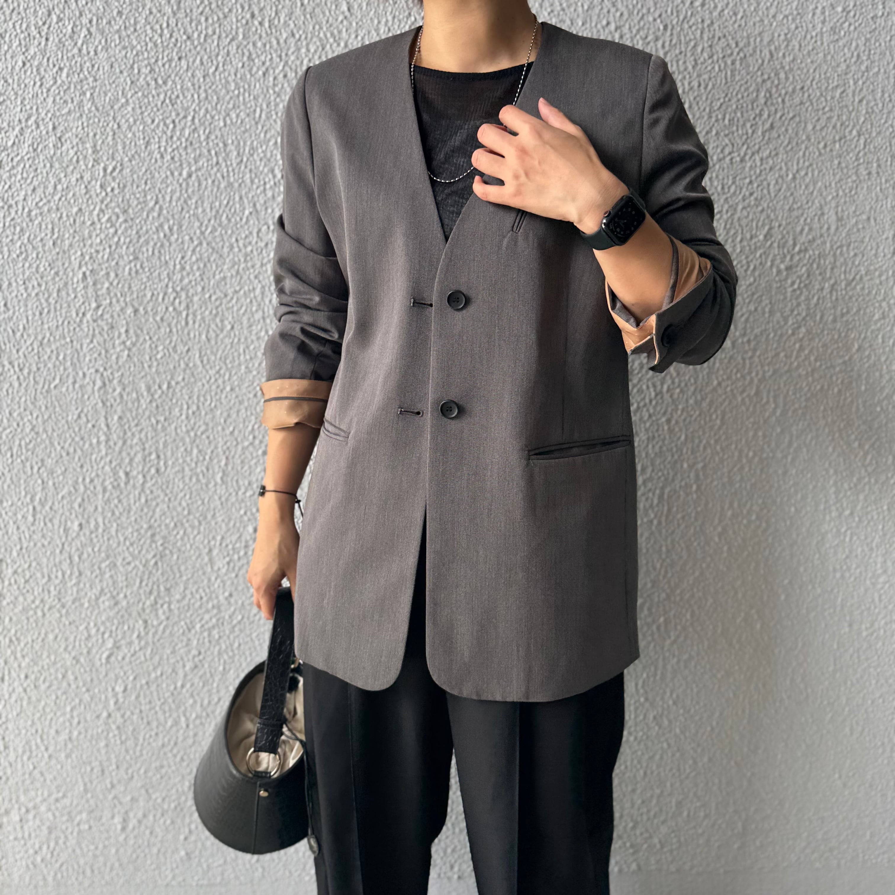 【PASSIONE】ノーカラージャケット 536413