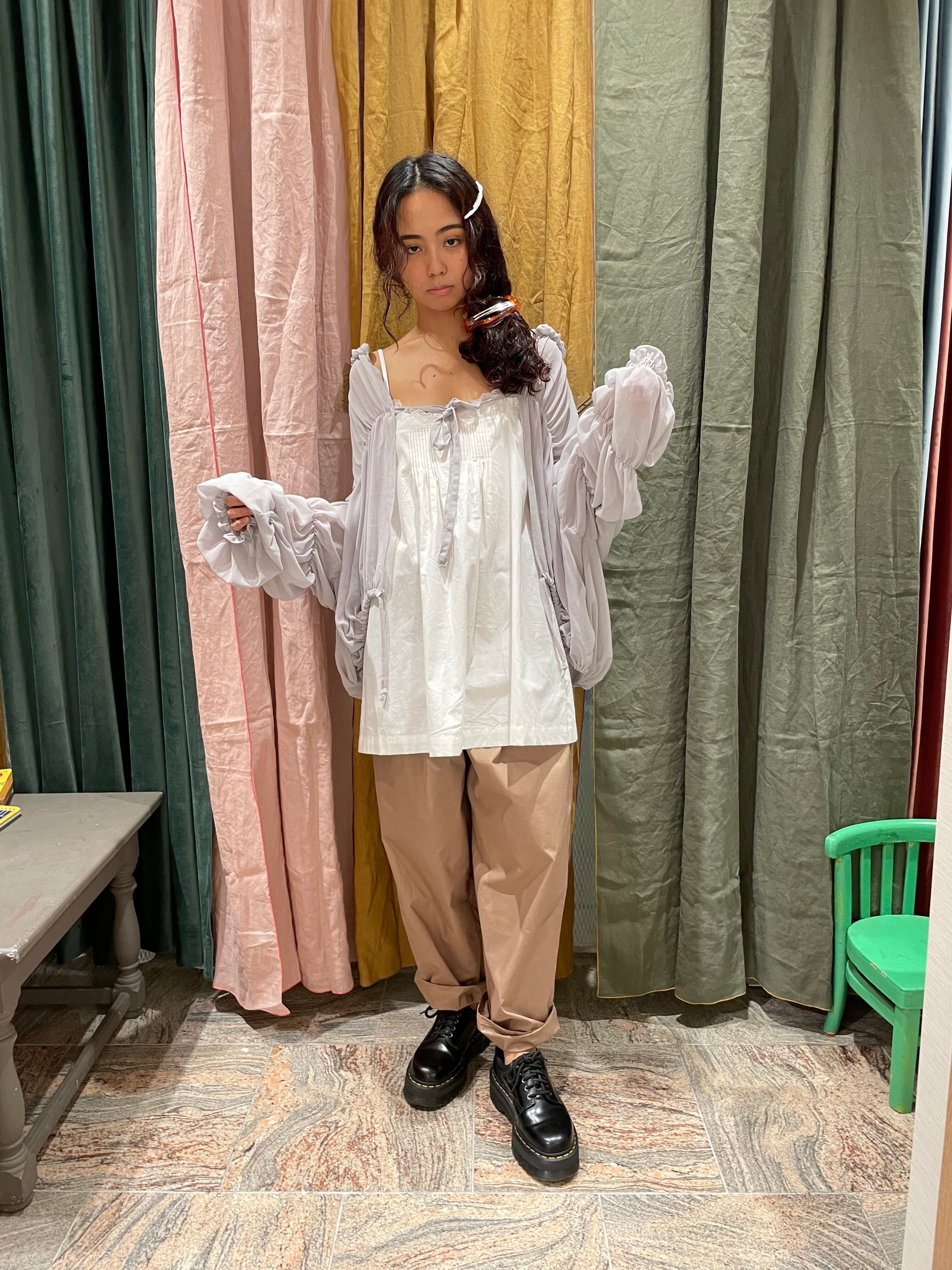 ジャケット・アウター papier gathered jacket Gathered jacket/pale blue | papier.official