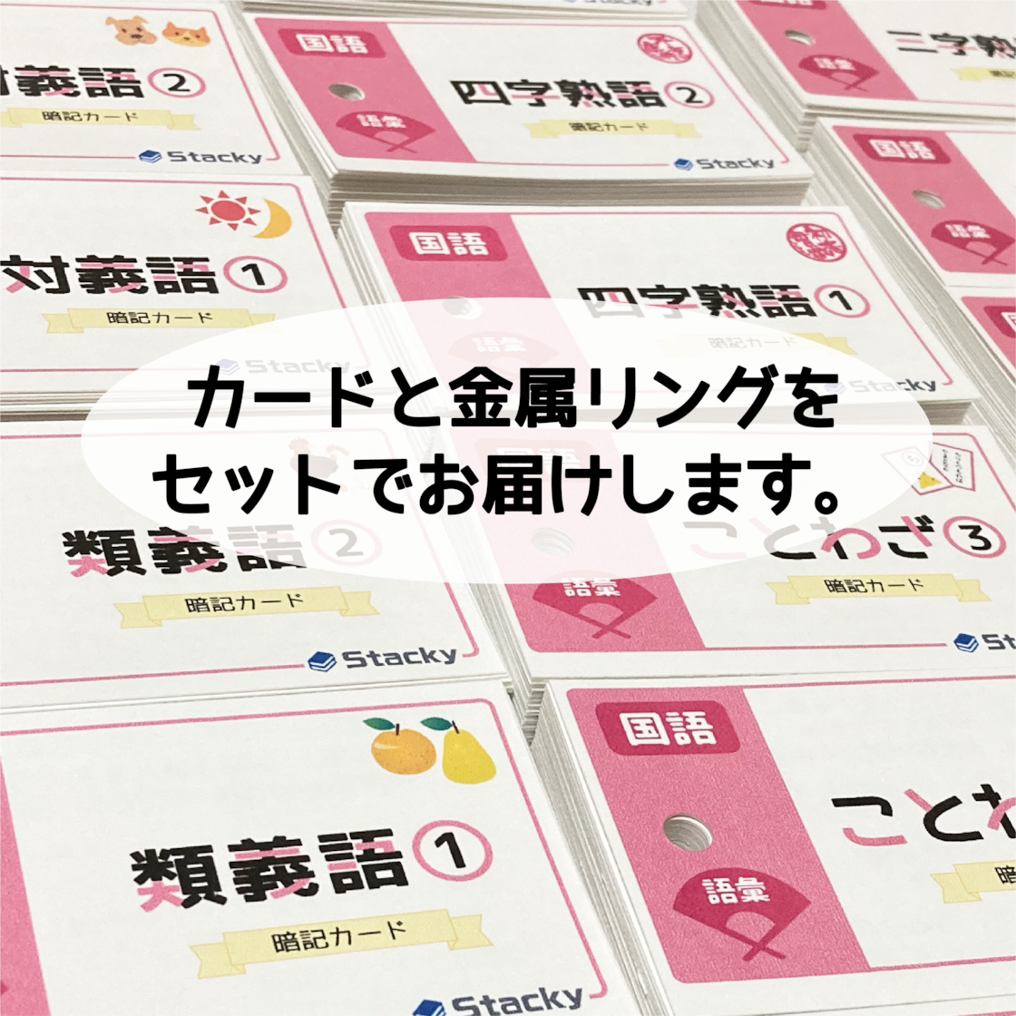 中学受験 国語 語彙 暗記カードセット【MX017】 【公式通販】