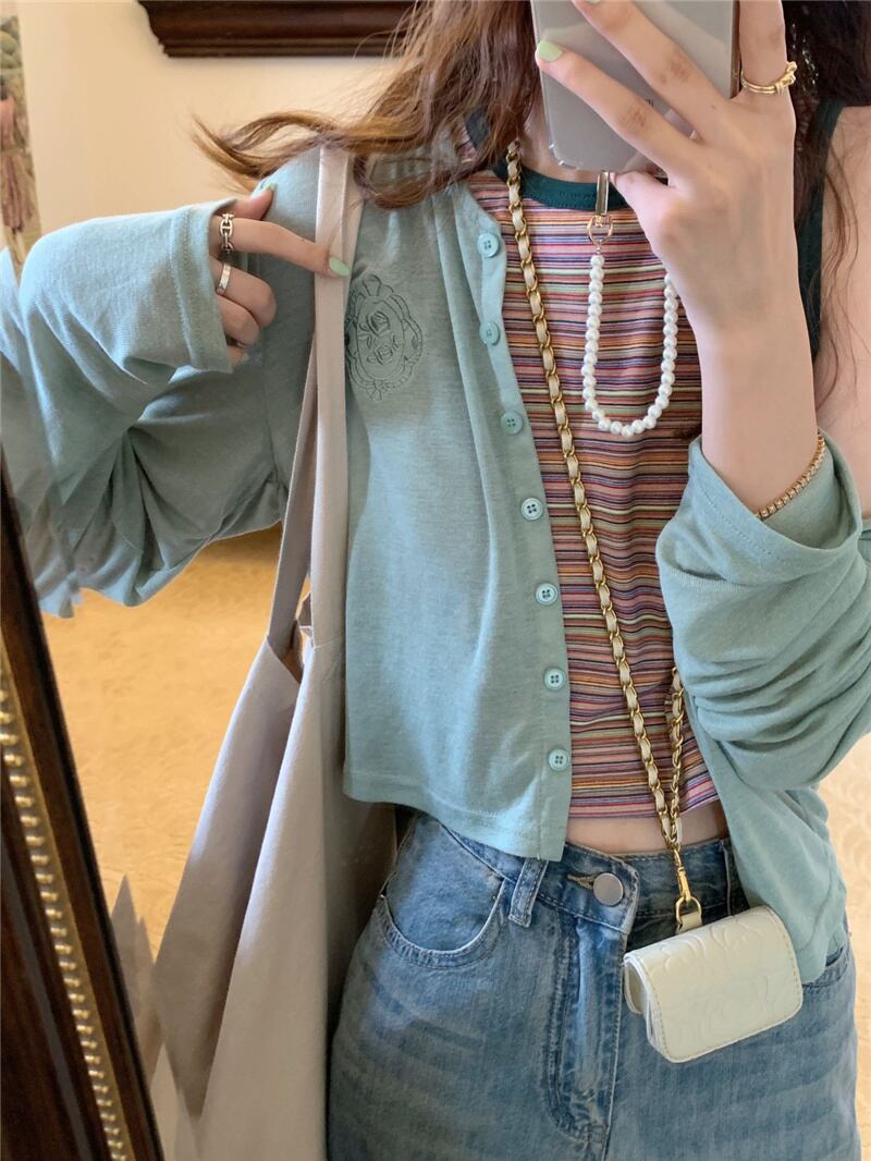 カジュアルサマーカーディガン ストリート 大人ガーリー スウィート キュート 夏物 モンロー36975924649