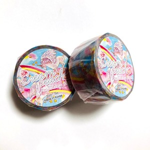 CP57 cream peach【Fairy Crystal blue】マスキングテープ 2cmx7m