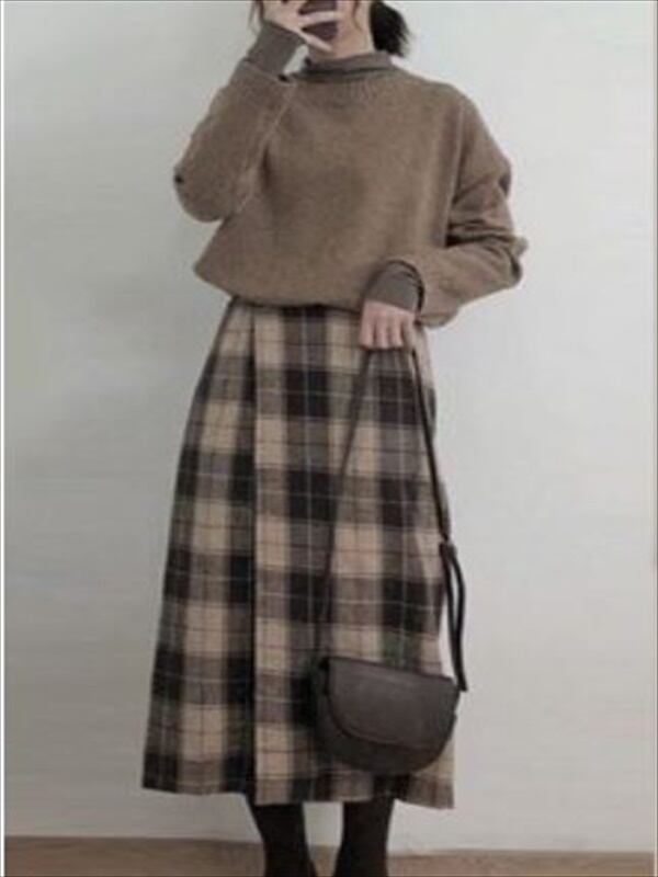 セットアップ 3点セット タートルネック ラウンドネック ニット セーター チェック柄 スカート カジュアル 大きいサイズ 韓国 Ch21 可愛い大きいサイズ韓国レディースファッション通販 Chulachula チュラチュラ セットアップ 3点セット タートルネック ラウンドネック ニット セーター チェック柄 スカート カジュアル 大きいサイズ 韓国 Ch21 可愛い大きいサイズ韓国レディースファッション通販 Chulachula チュラチュラ