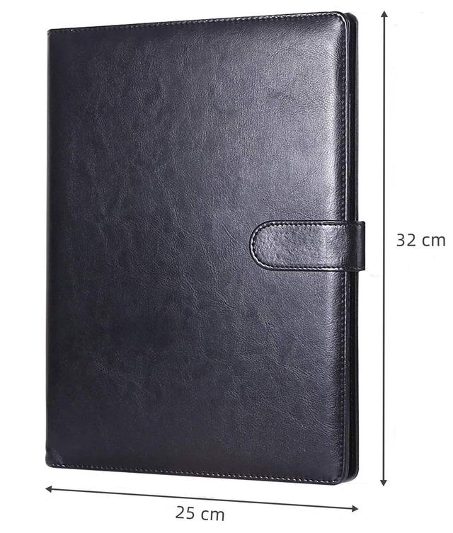 クリップボードフォルダPU 会議パッドクリップファイルバインダーA4デスクパッド署名フォルダ A4書類フォルダー 契約書サイン専用 オフィス用品 事務用品 (黒)