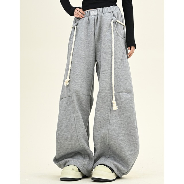 rope wide leg sweat pants　ロープワイドレッグスウェットパンツ　J0529
