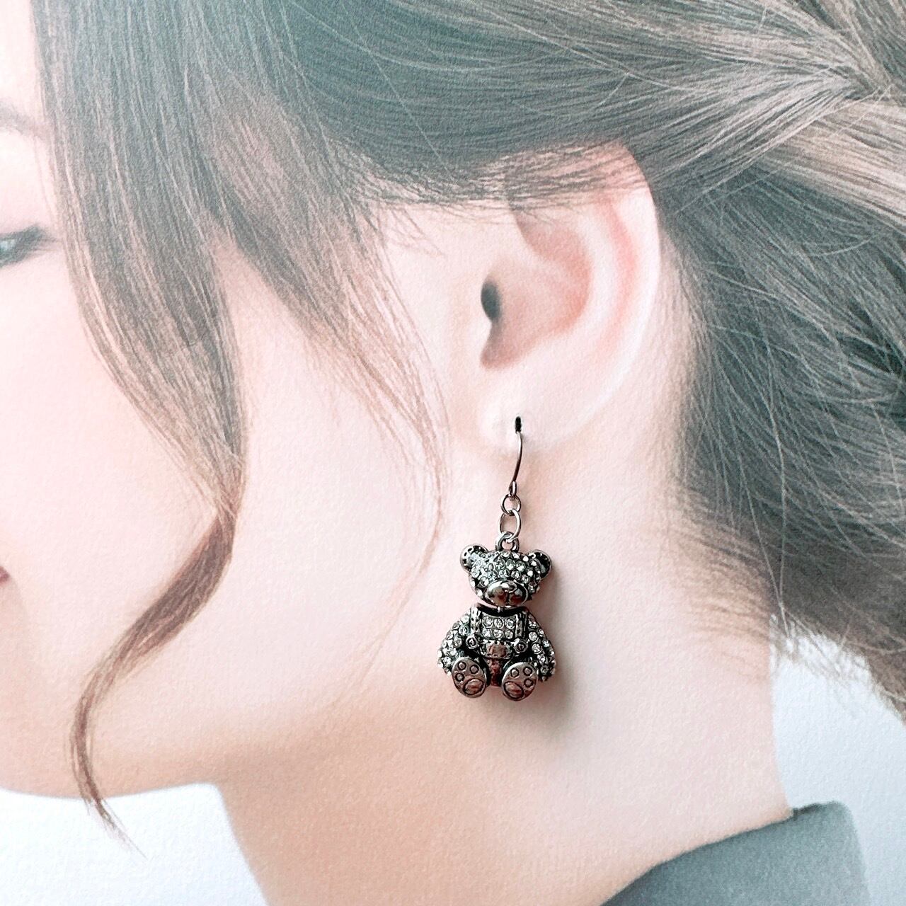 16G 14G 軟骨ピアス クマ くま テディベア ミルクチョコレート