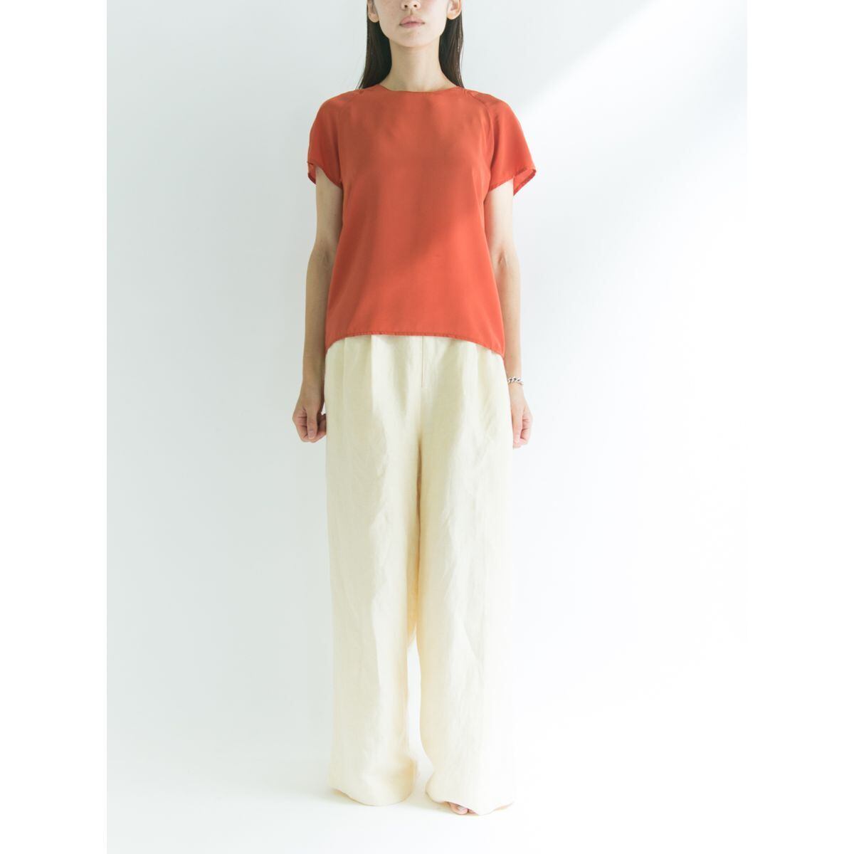 【petite impressions】Made in USA polyester half sleeve t-shirt（ポリエステルTシャツ 半袖ブラウス トップス）8d