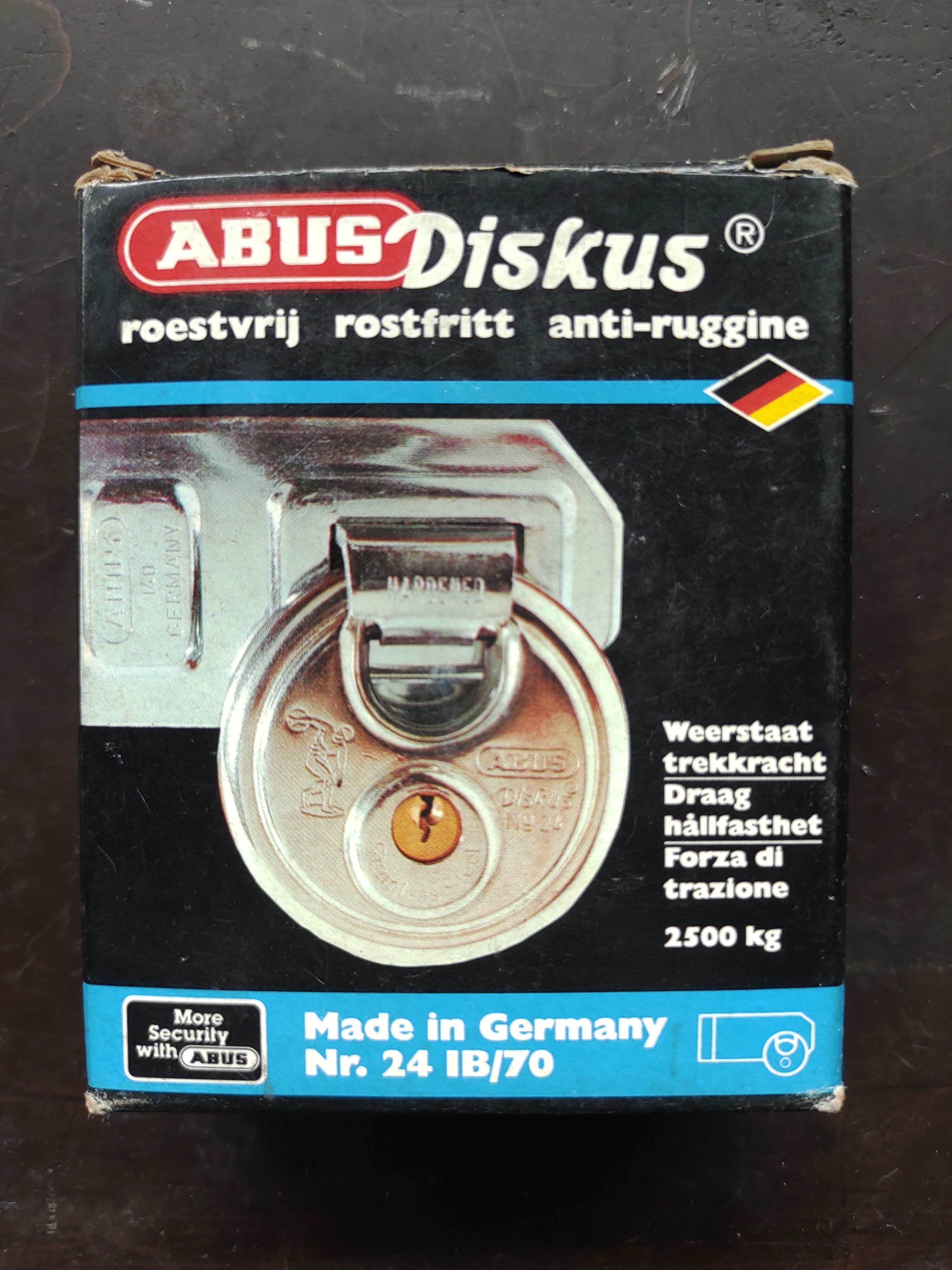レトロ ABUS Diskus ステンレス(南京錠)24IB/70 | 昭和レトロ 金物店の