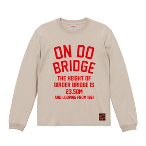 ON DO BRIDGE LETTERS LONG T-SHIRTS サンドベージュ