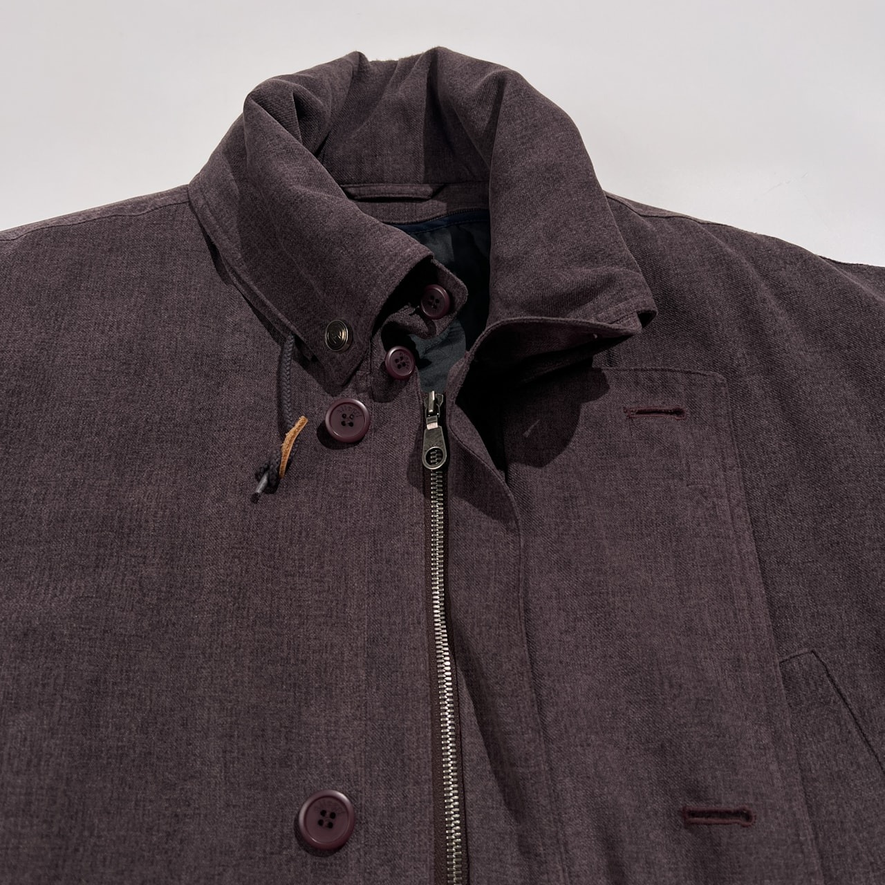 allegri アレグリ 中綿 キルティングライナー付 ハーフ コート ジャケット サイズ L /パープル系 紳士 C-TK83 三陽商会