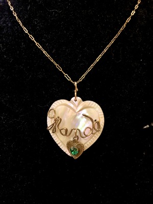 vintage 40's Shell Heart Neckless