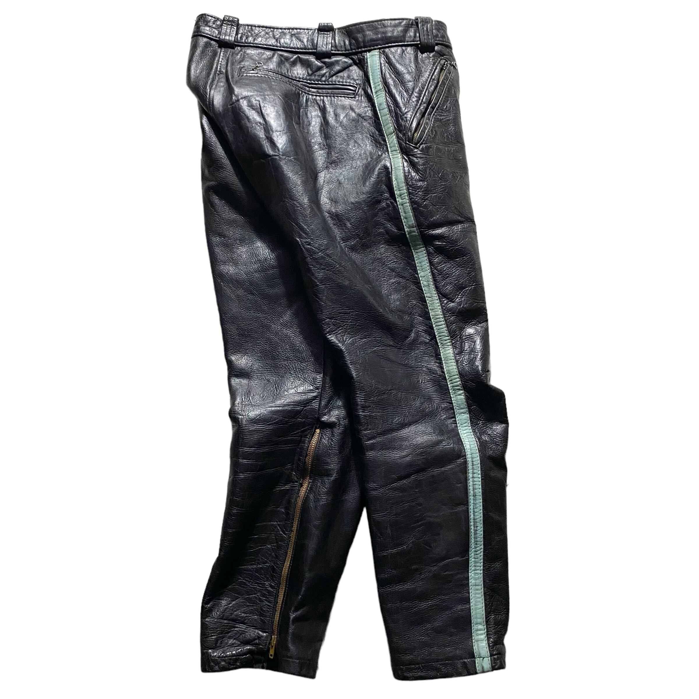 vintage 1970's BATES side line leather pants | NOIR ONLINE
