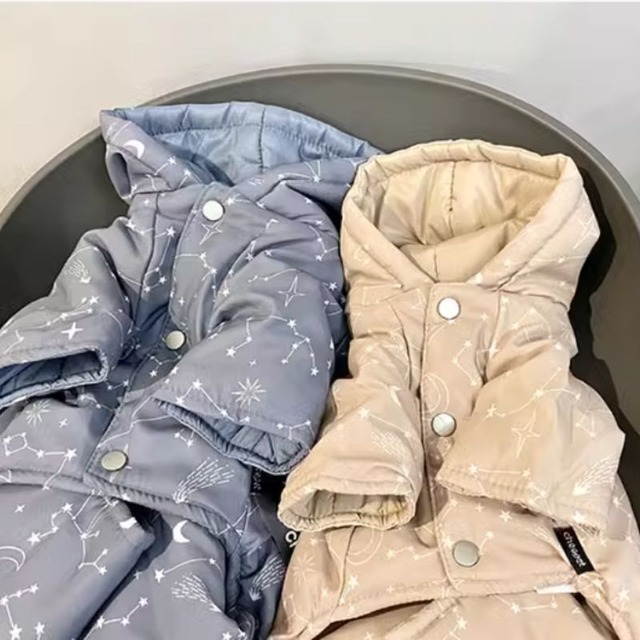 星座柄ロンパースのアウター　犬服　00436