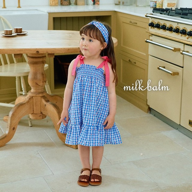 【取寄】milk balm｜coco smocking dress｜ココスモッキングワンピース｜XS-XL｜kids｜26 summer