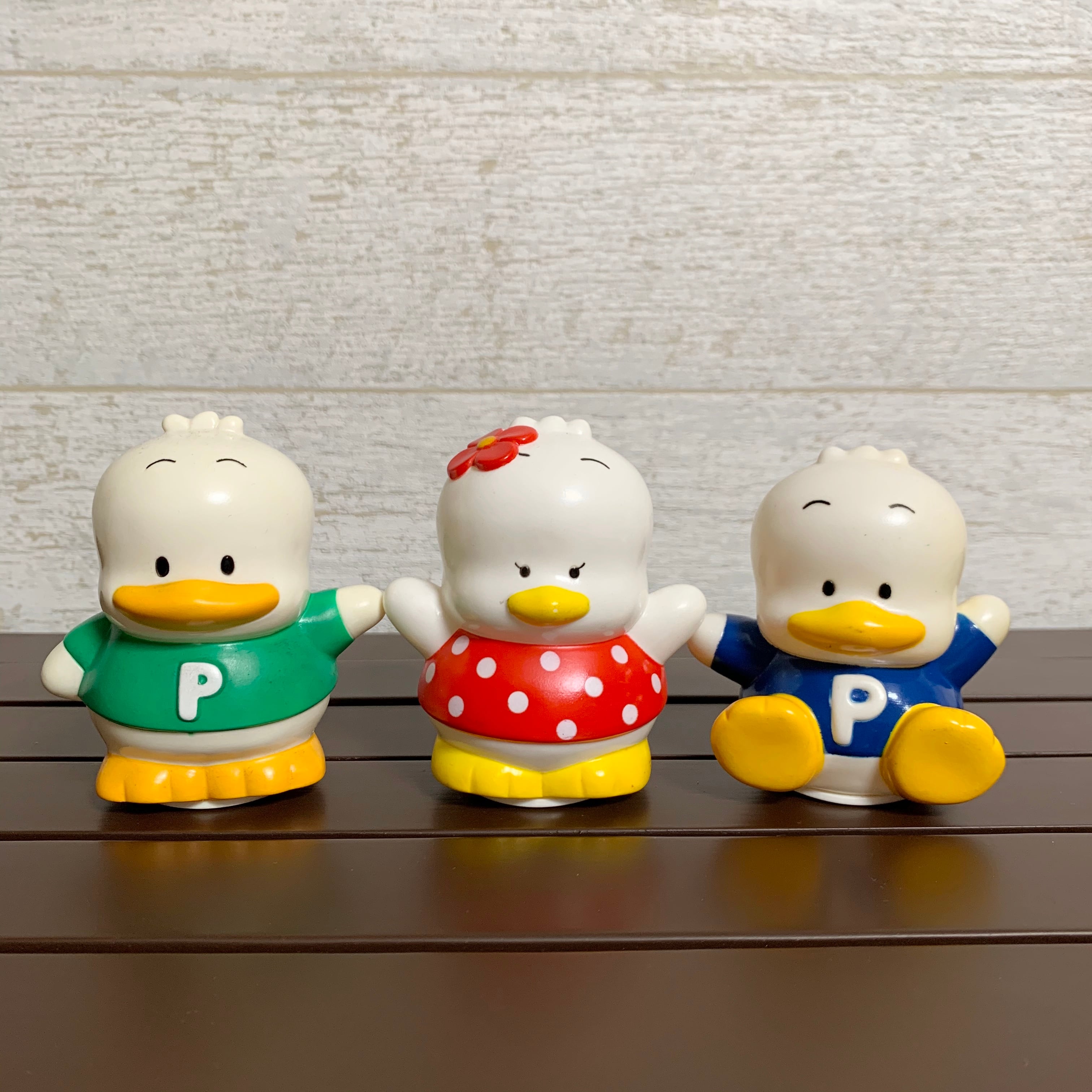 あひるのペックル×富士銀行 ルビーちゃん サンリオ 当時物 ソフビ貯金 