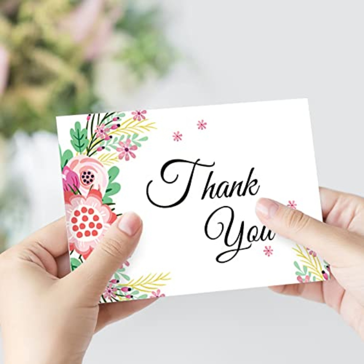RICISUNG メッセージカード 6種類 感謝カード グリーティングカード サンキューカード 封筒付き 花の柄 15CMX10CM 感謝祭 感謝の日 母の日 記念日 結婚式 卒業式