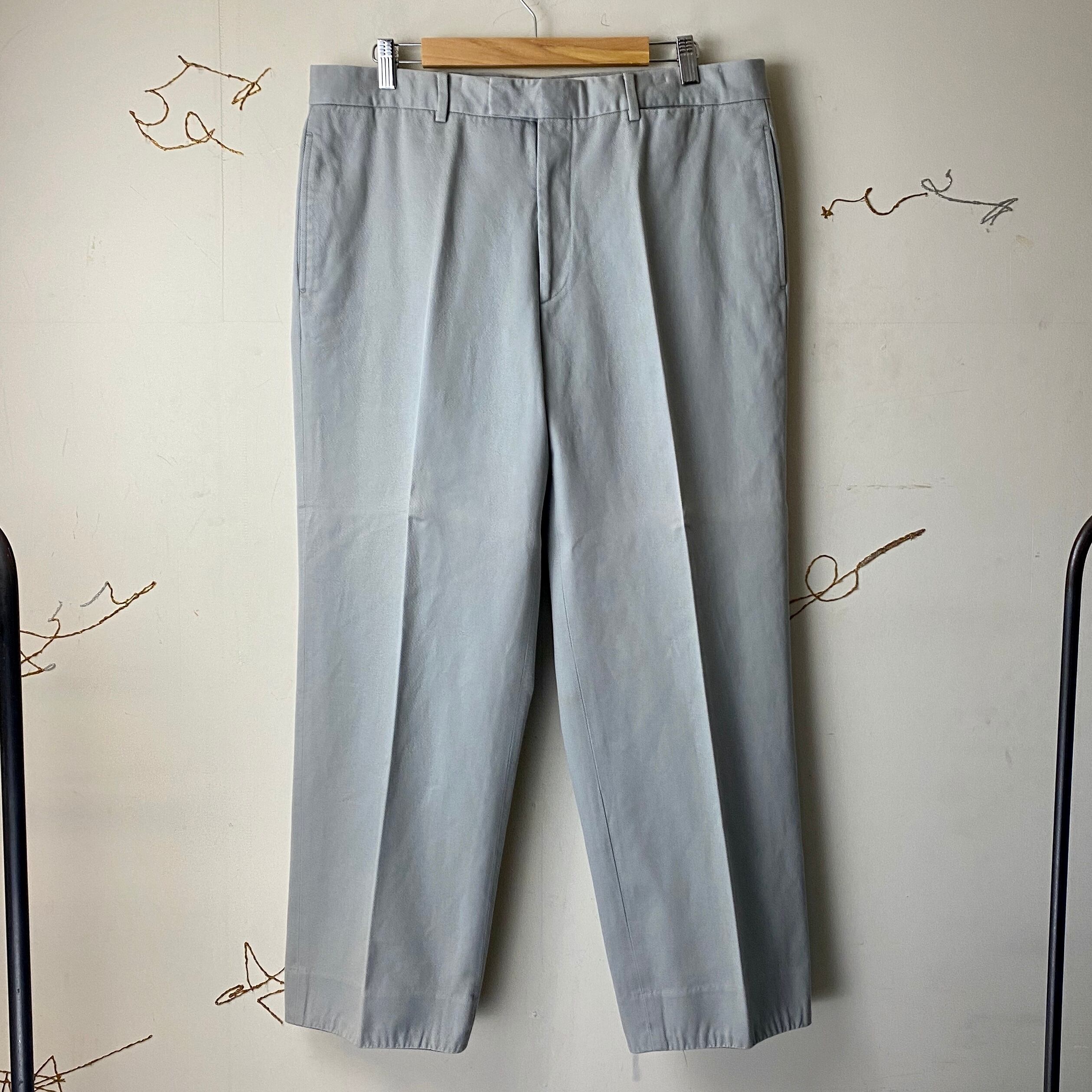 HERMES light gray cotton twill pants | NOIR ONLINE