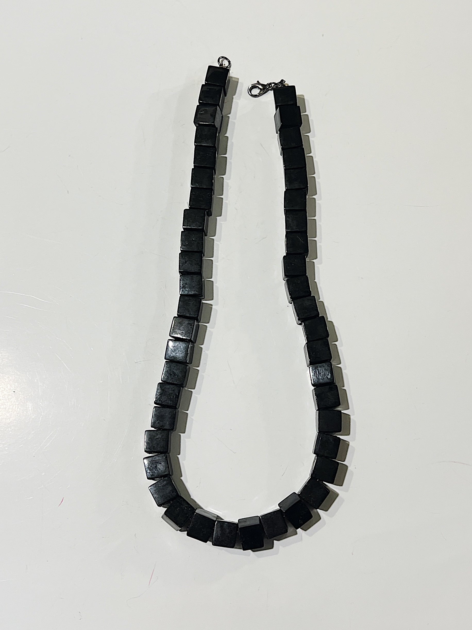 Vintage black cube necklace
