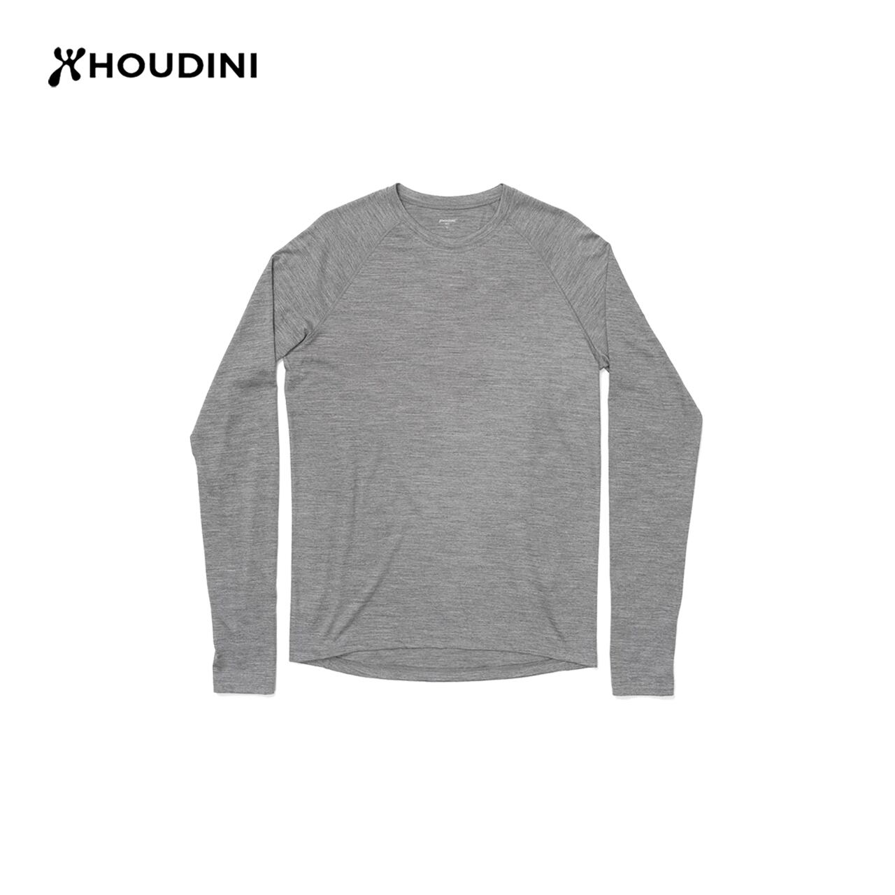 HOUDINI Desoli Mid Crew GRAY Mサイズ HOUDINI Ms Desoli Mid Crew | WORKROWN UNIFORM