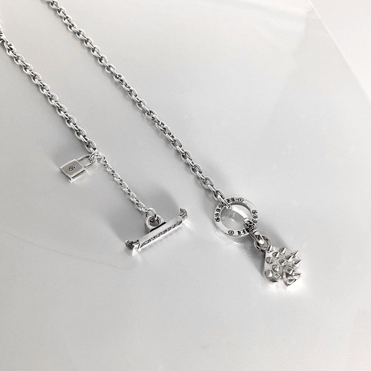 SPIKE:SPADE NECKLACE T-BAR / スパイクスペードTバーネックレス
