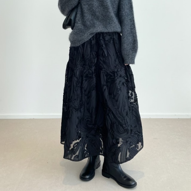 Dimensional Tiered Skirt　ch0069