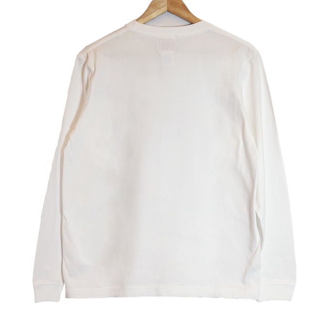 ロングスリーブTシャツ-真珠の耳飾りの少女【青額】-（WHITE）