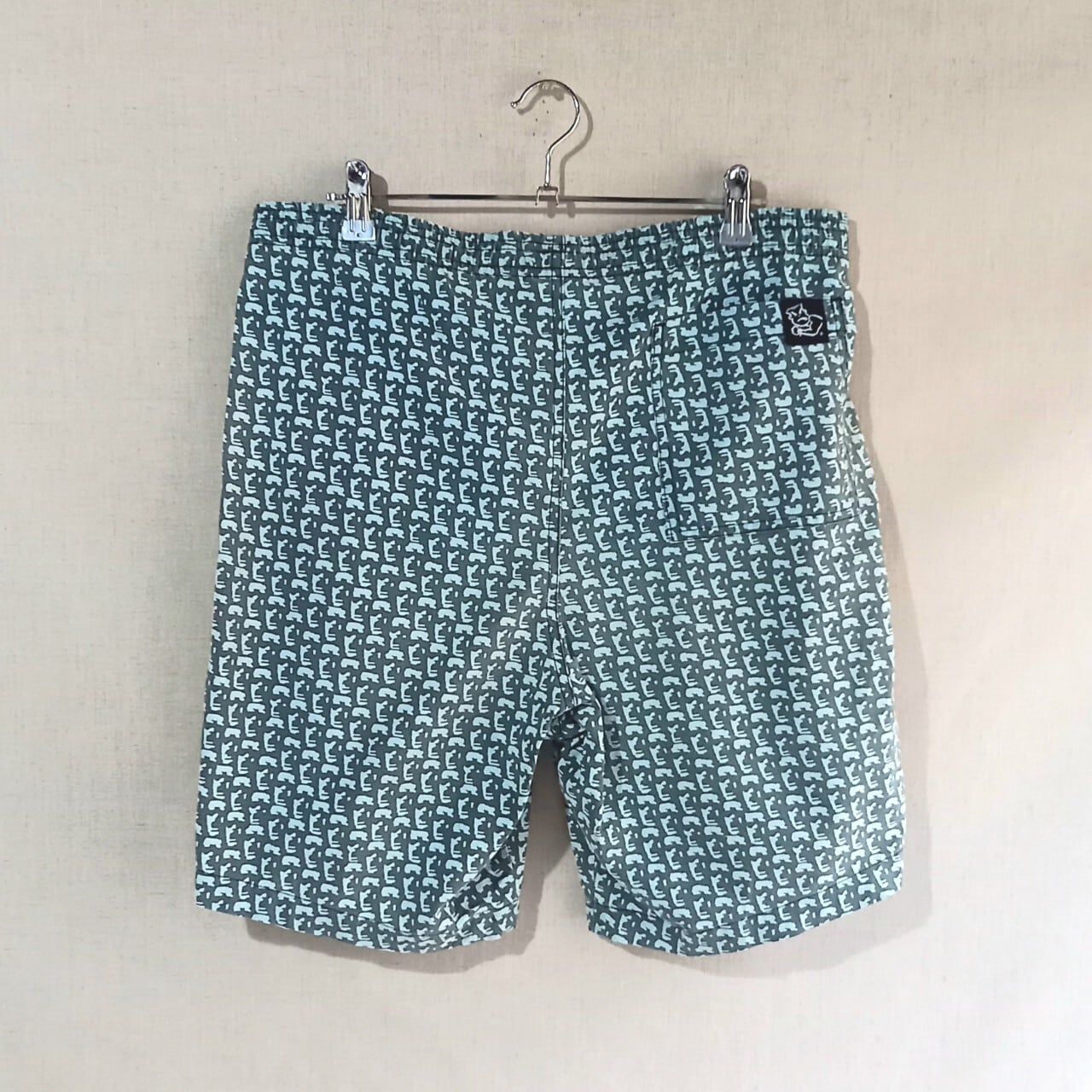 80s LIFE'S A BEACH モアイ柄 ショーツ Mサイズ BAD BOY CLUB