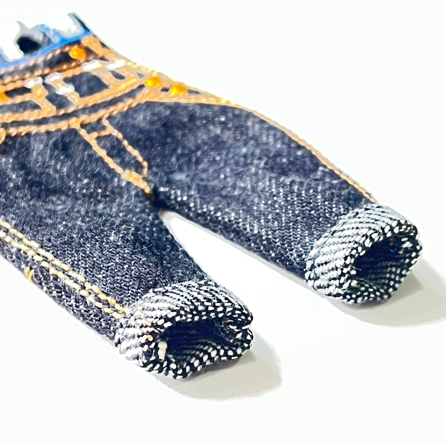 Mini Overalls Keychain” – Kojima Obi Version – | 着物帯・デニム帯