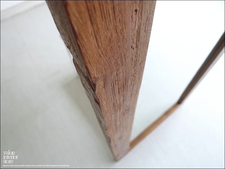 オールドチーク総無垢 ミラー140cm L/20 姿見 鏡 全身鏡 古材 全身用
