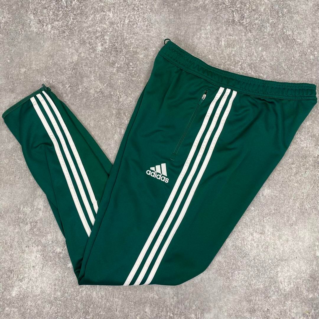 00s adidas 裾ジップトラックパンツ ジャージ アディダス 90s 黒白