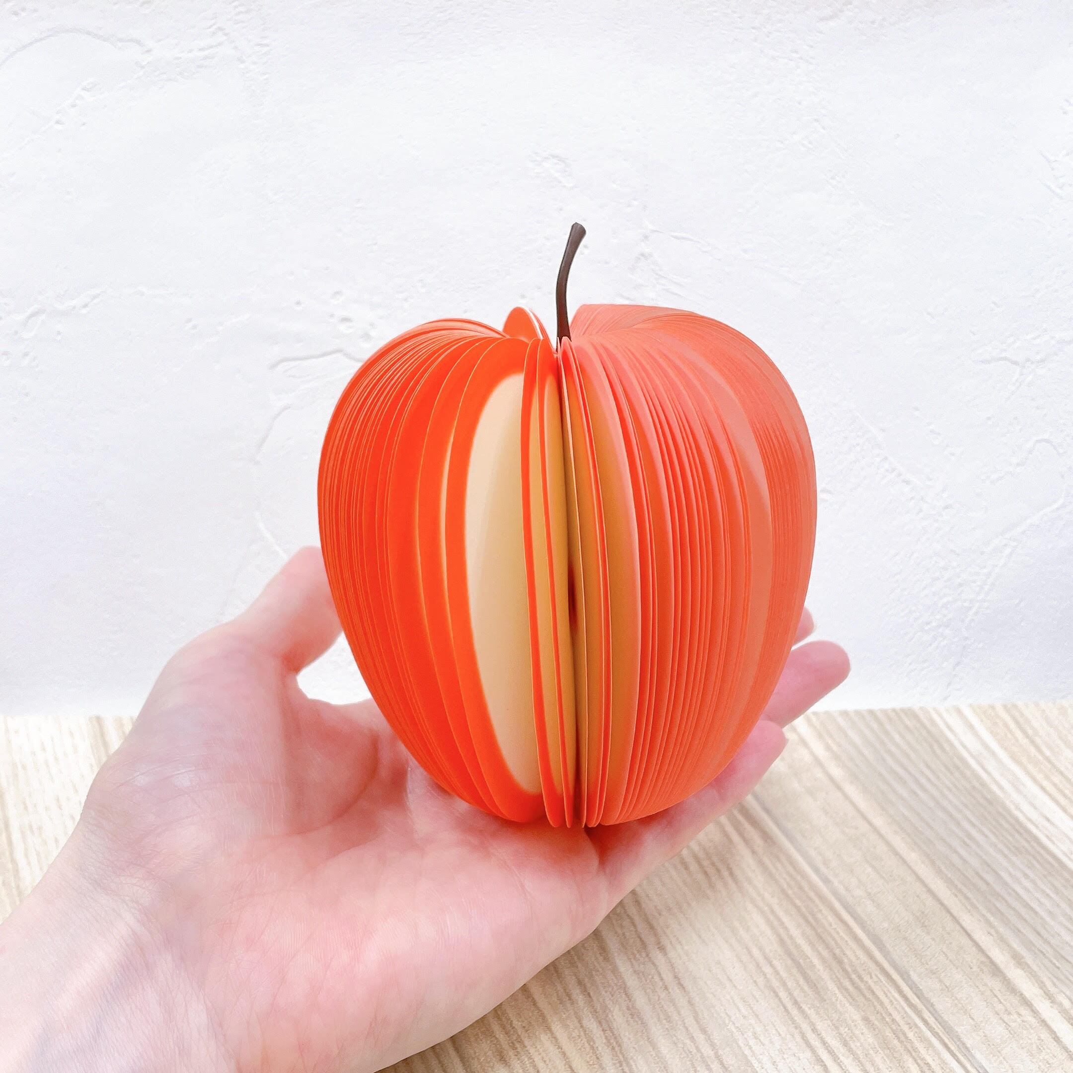 立体 3D りんご メモ帳】ヘタ 網ネット付き フルーツ リンゴ 林檎