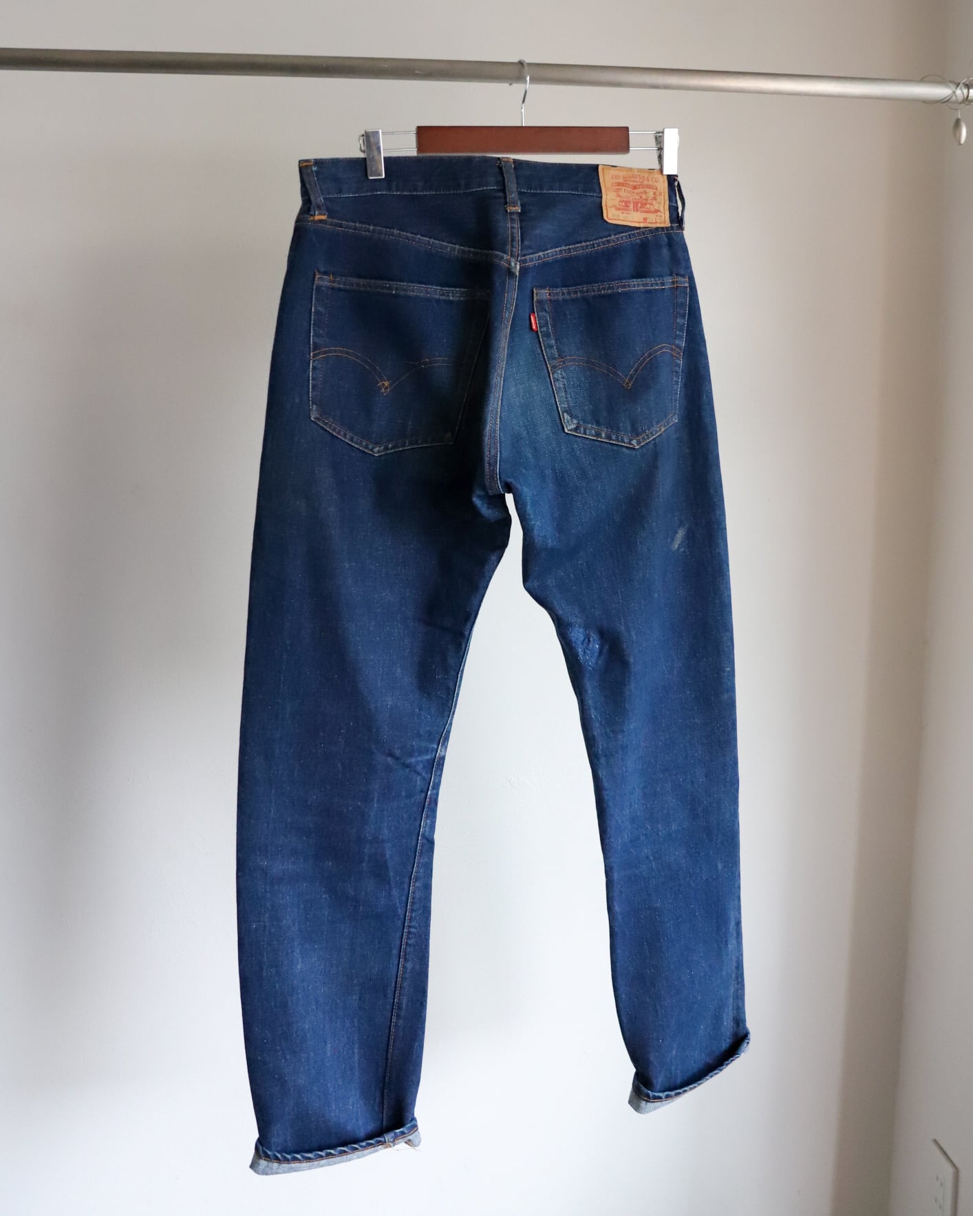 濃紺】60s Levi's 505 bigE special vintage denim made in USA 表記