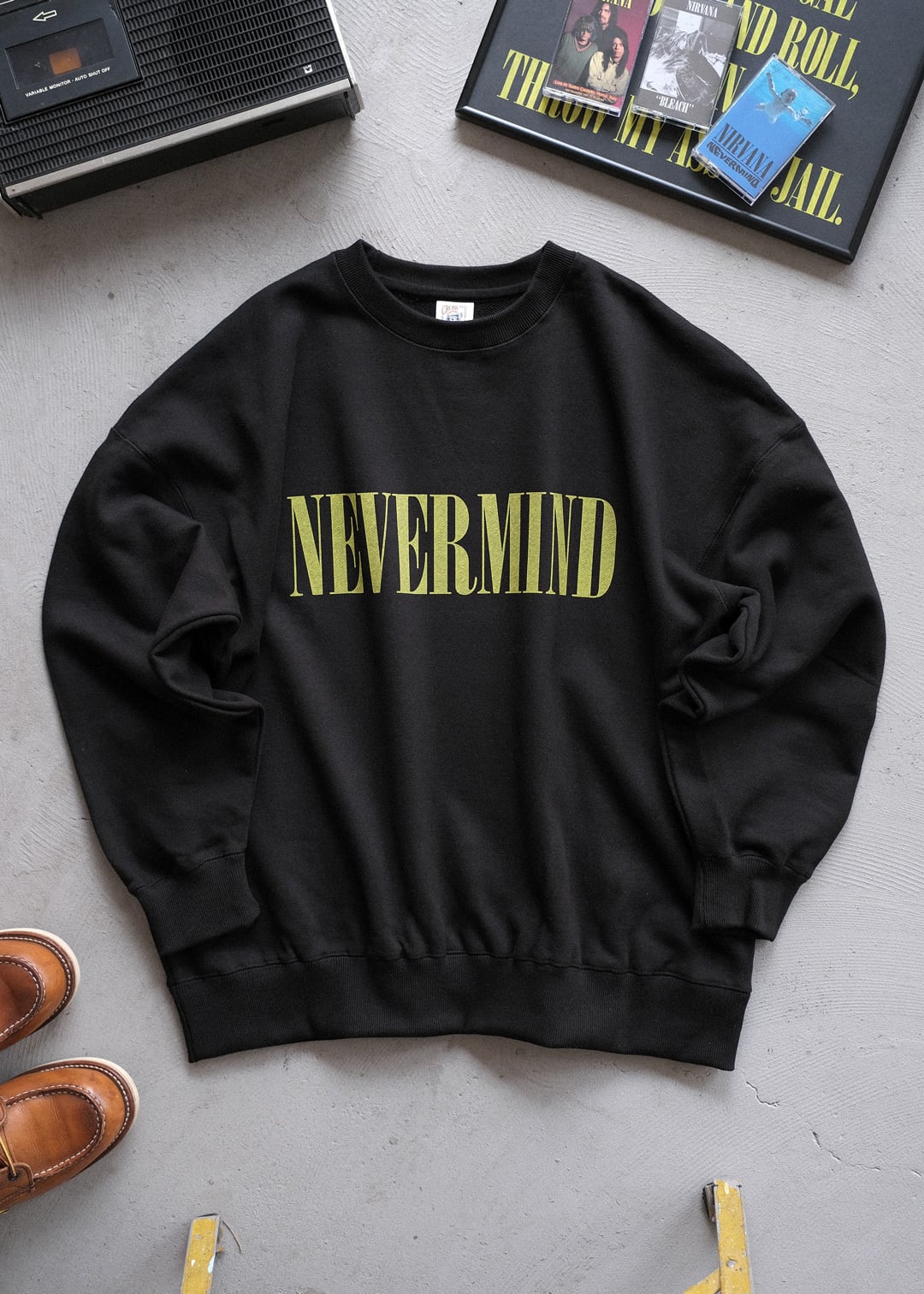 "nevermind" sweat in black