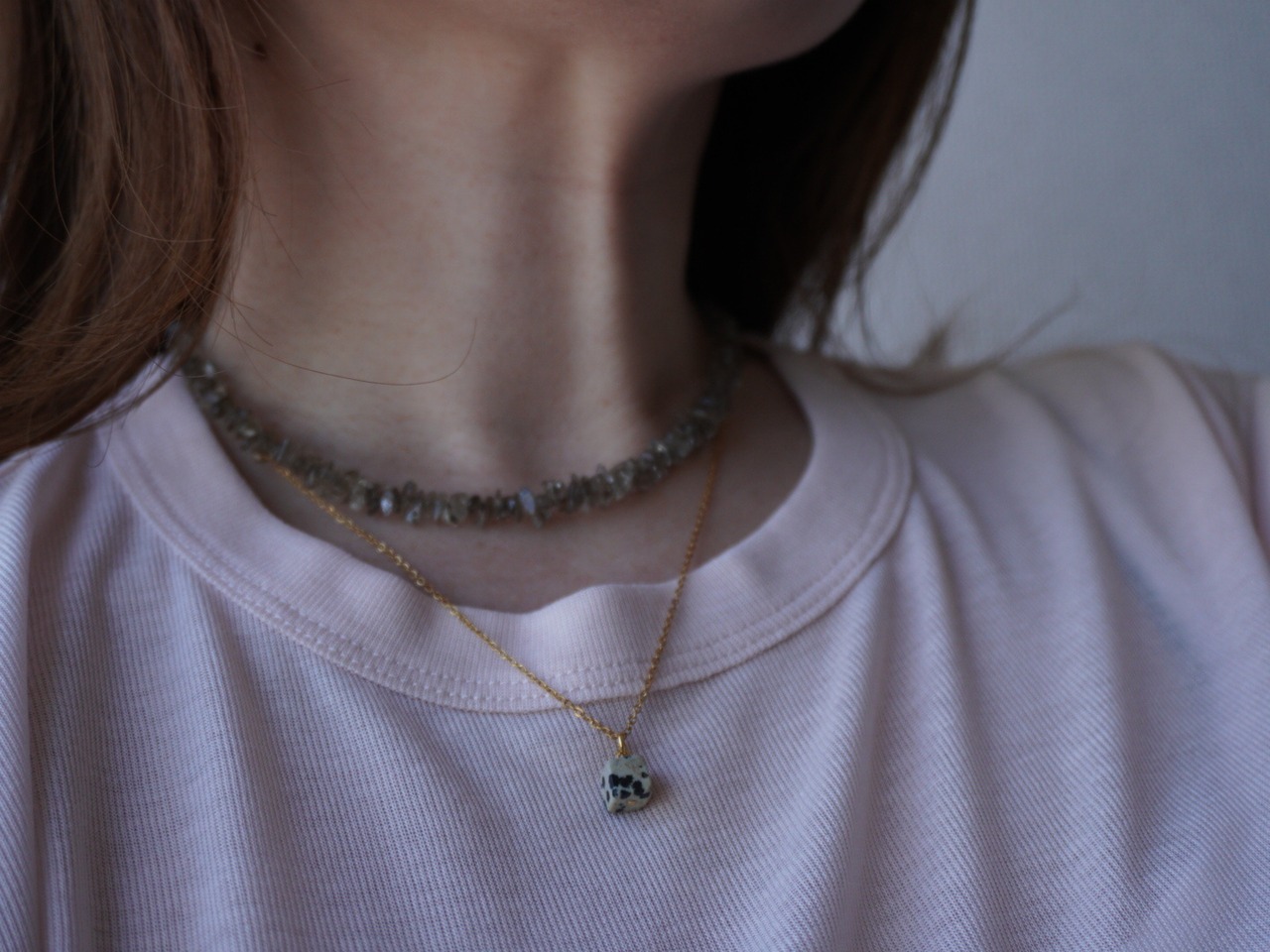 【 WAVE 】Dalmatian Jasper  necklace