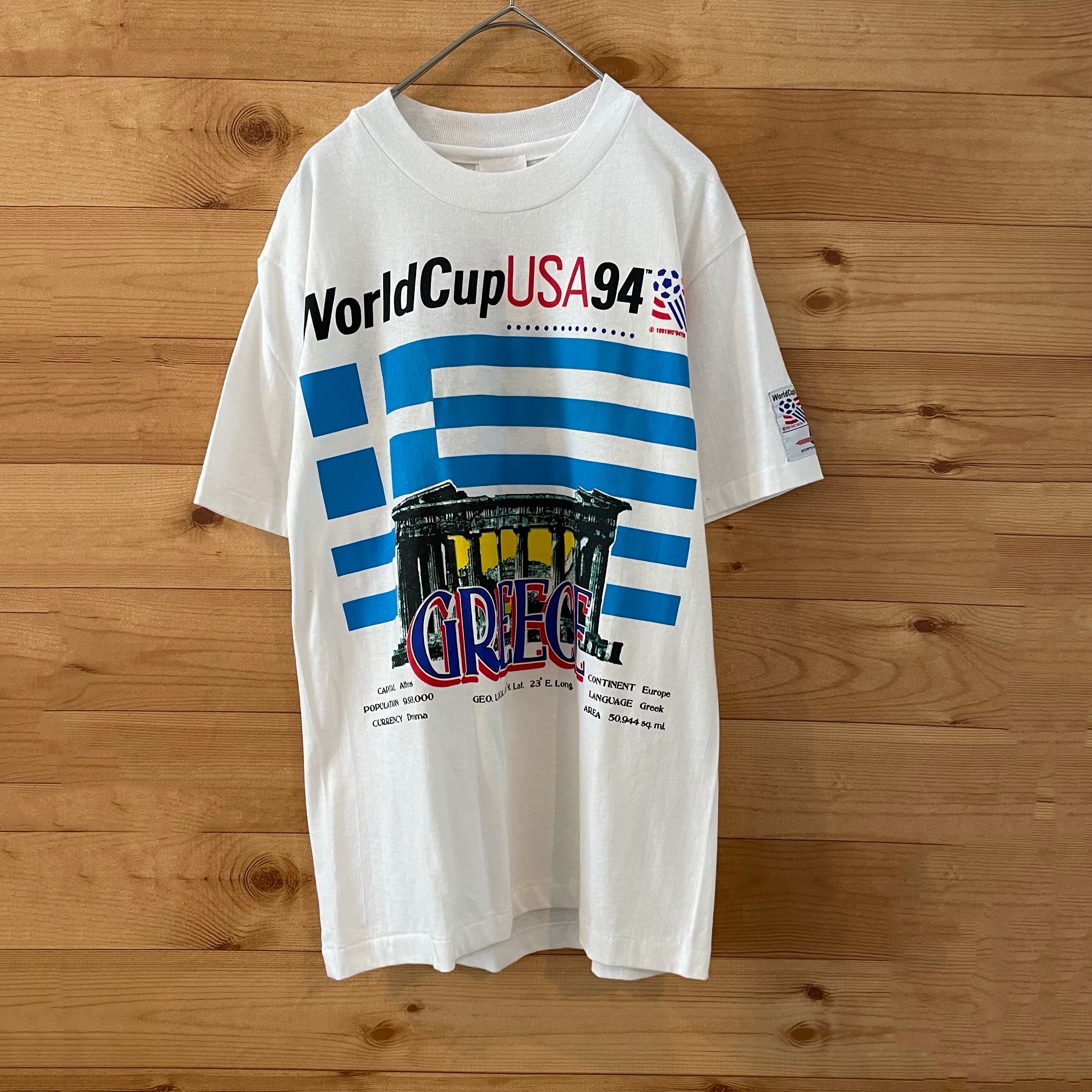 90年代 NEW AMERICAN STYLE FIFA WORLD CUP 1994 スポーツプリントTシャツ メンズL ヴィンテージ /eaa251786