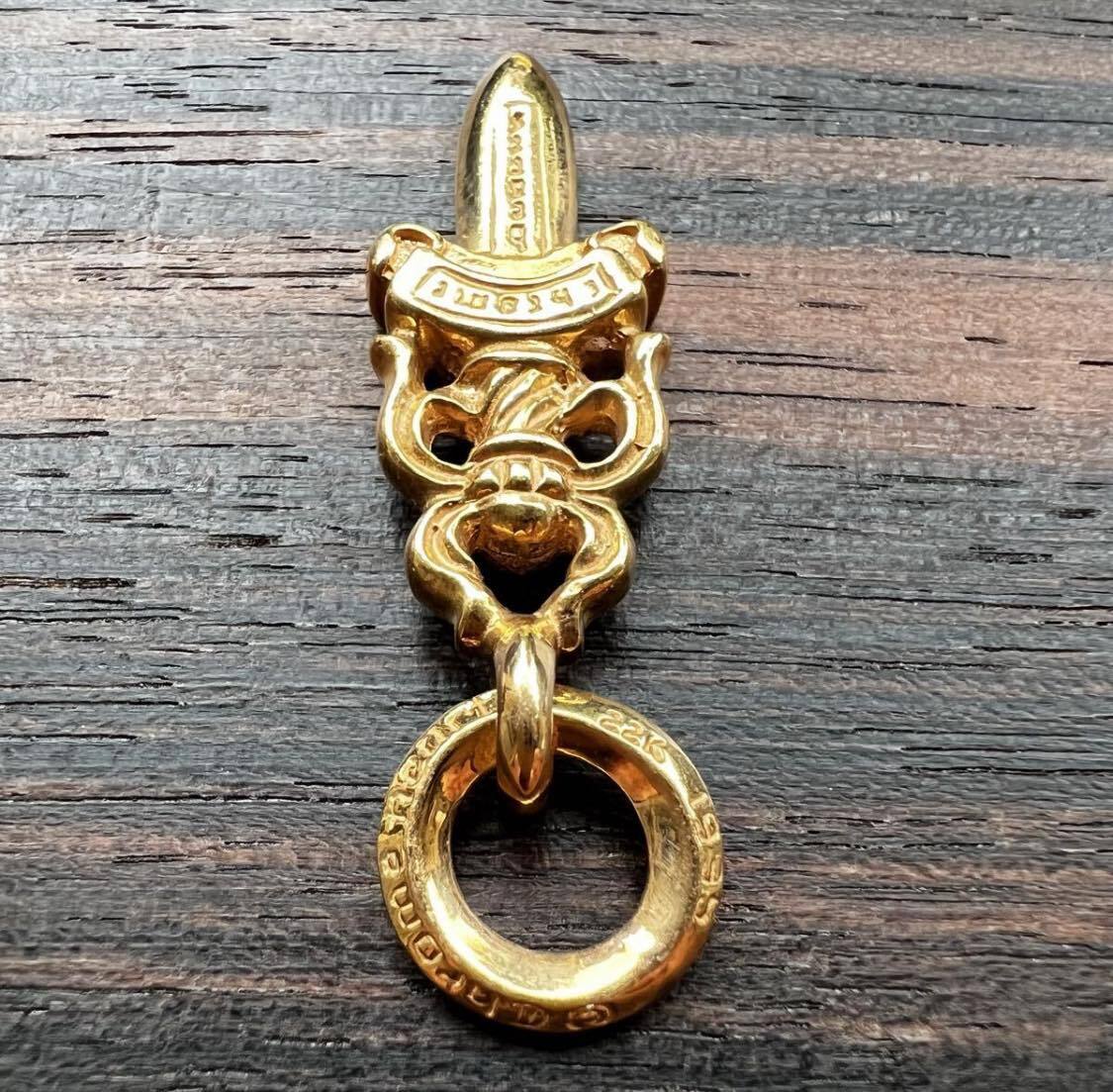 CHROME HEARTS クロムハーツ #5 ダガー パヴェ エメラルド チャーム